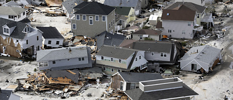 Ovädret Sandy i USA ställde till stora skador. Foto: Mike Groll/Scanpix